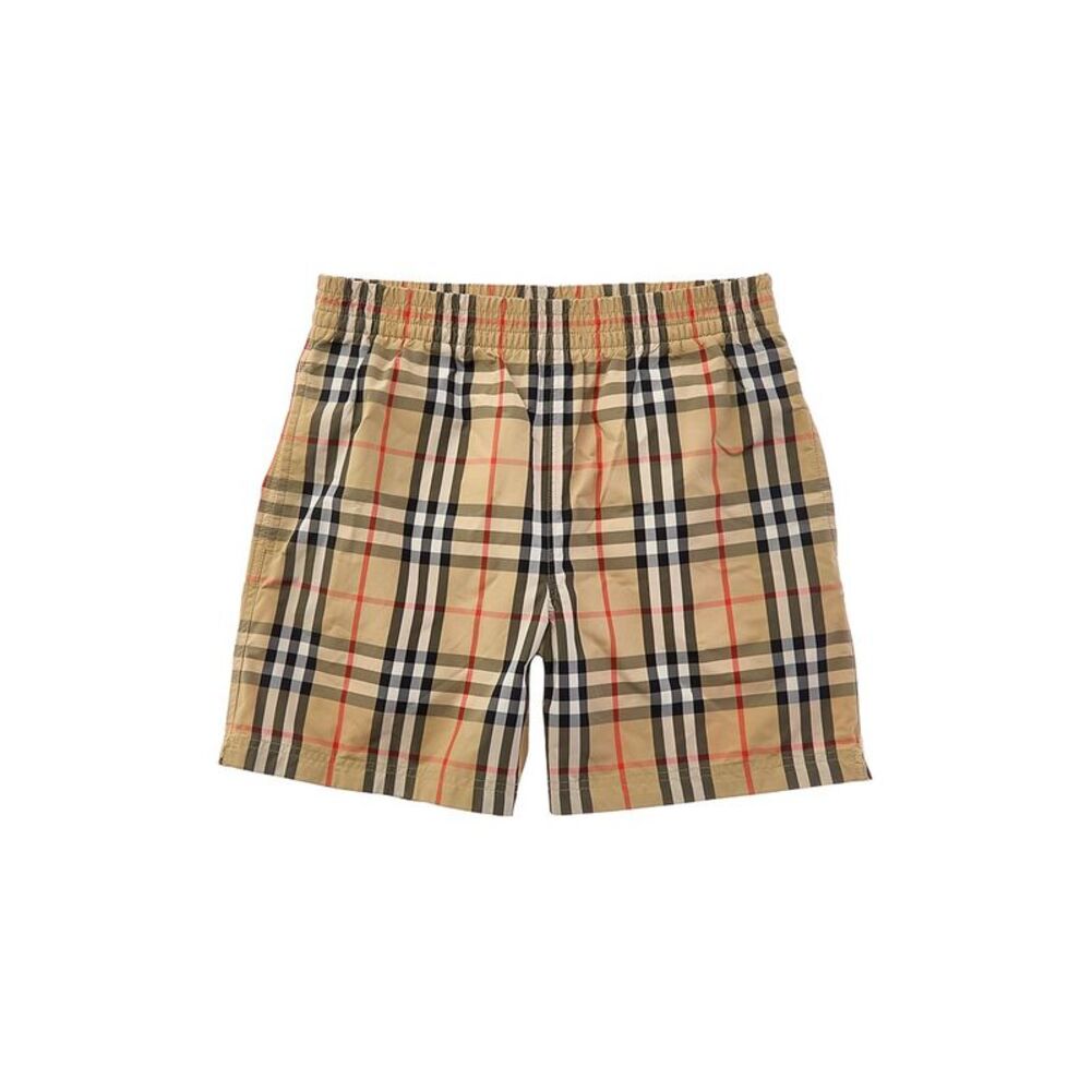 Burberry Girls Check Swim Short, Brown